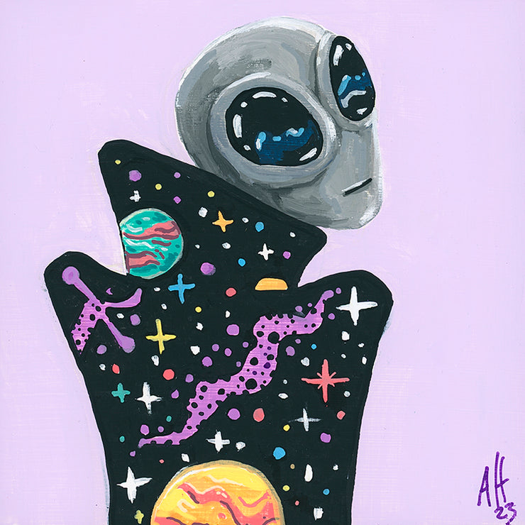 2 Alien Original Painting