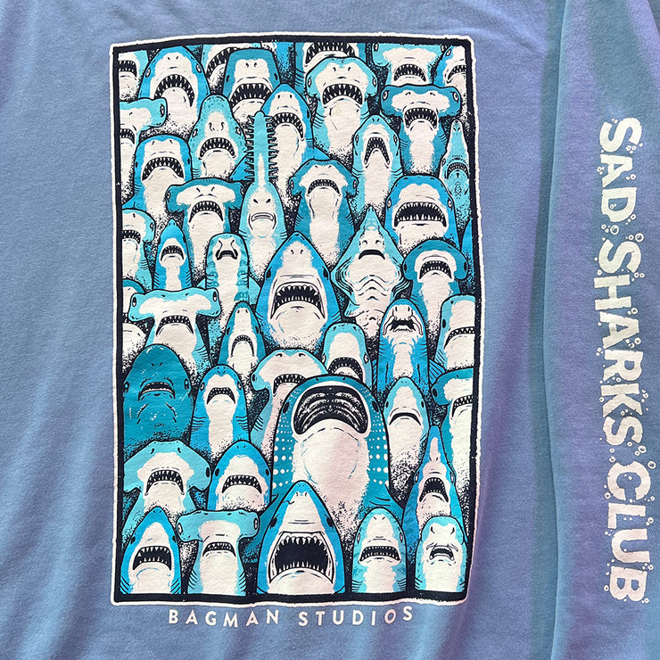 Sad Sharks Club Sweatshirt and Happy Sharks Print Set