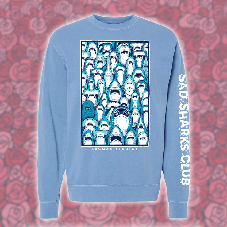 Sad Sharks Club Sweatshirt and Happy Sharks Print Set