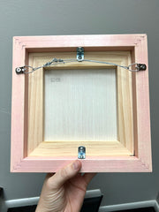 Framed Flower Girl - small, pink frame