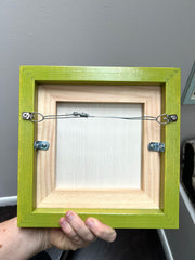Framed Flower Girl - small, green frame