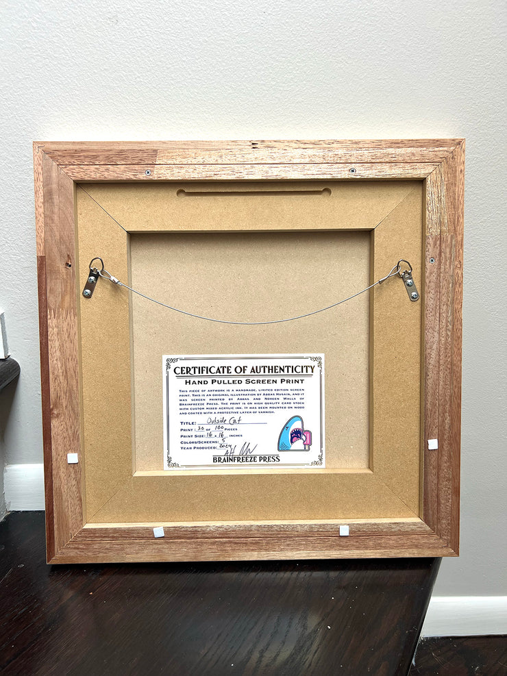 Framed Outside Cat - large