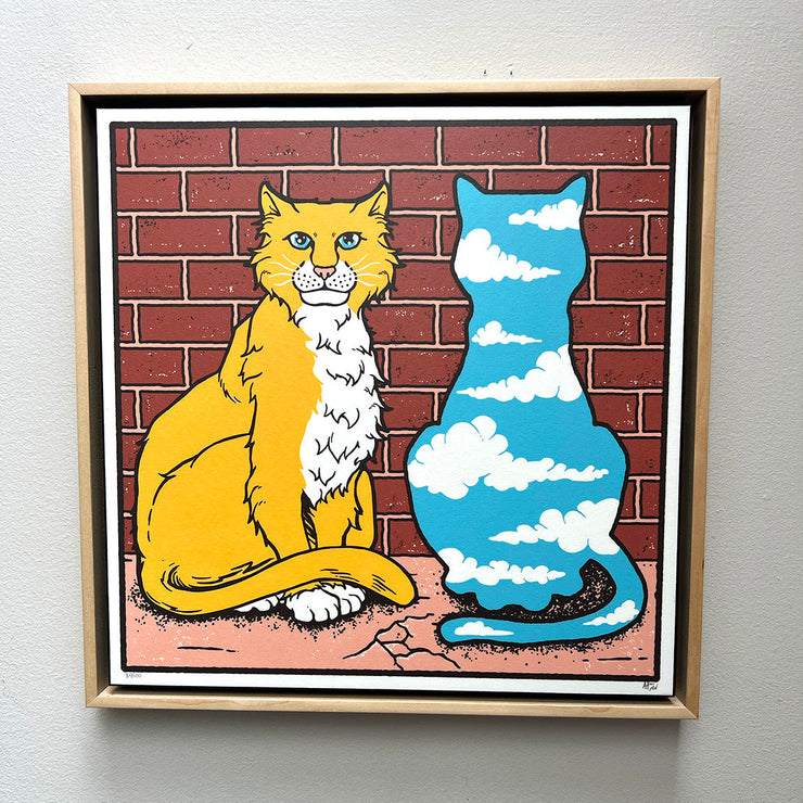 Framed Outside Cat - large