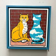 Framed Outside Cat - small