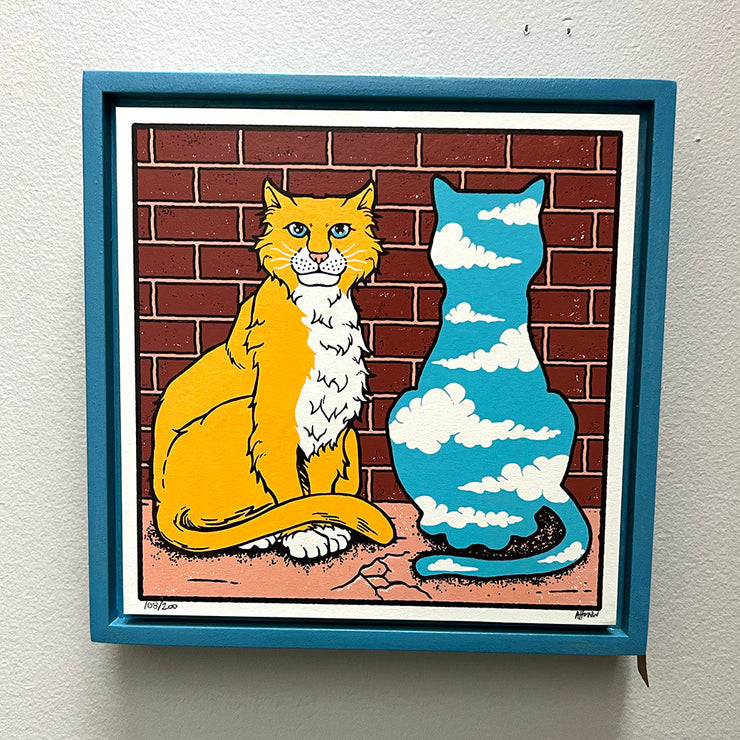 Framed Outside Cat - small