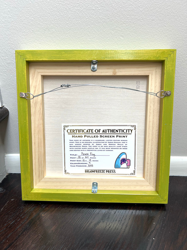 Framed Peace Frog