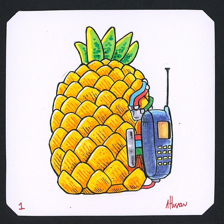 Relic #1 Pineapple Bomb Original Drawing